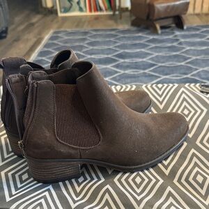 Natural Reflections Dark Brown Ankle Booties